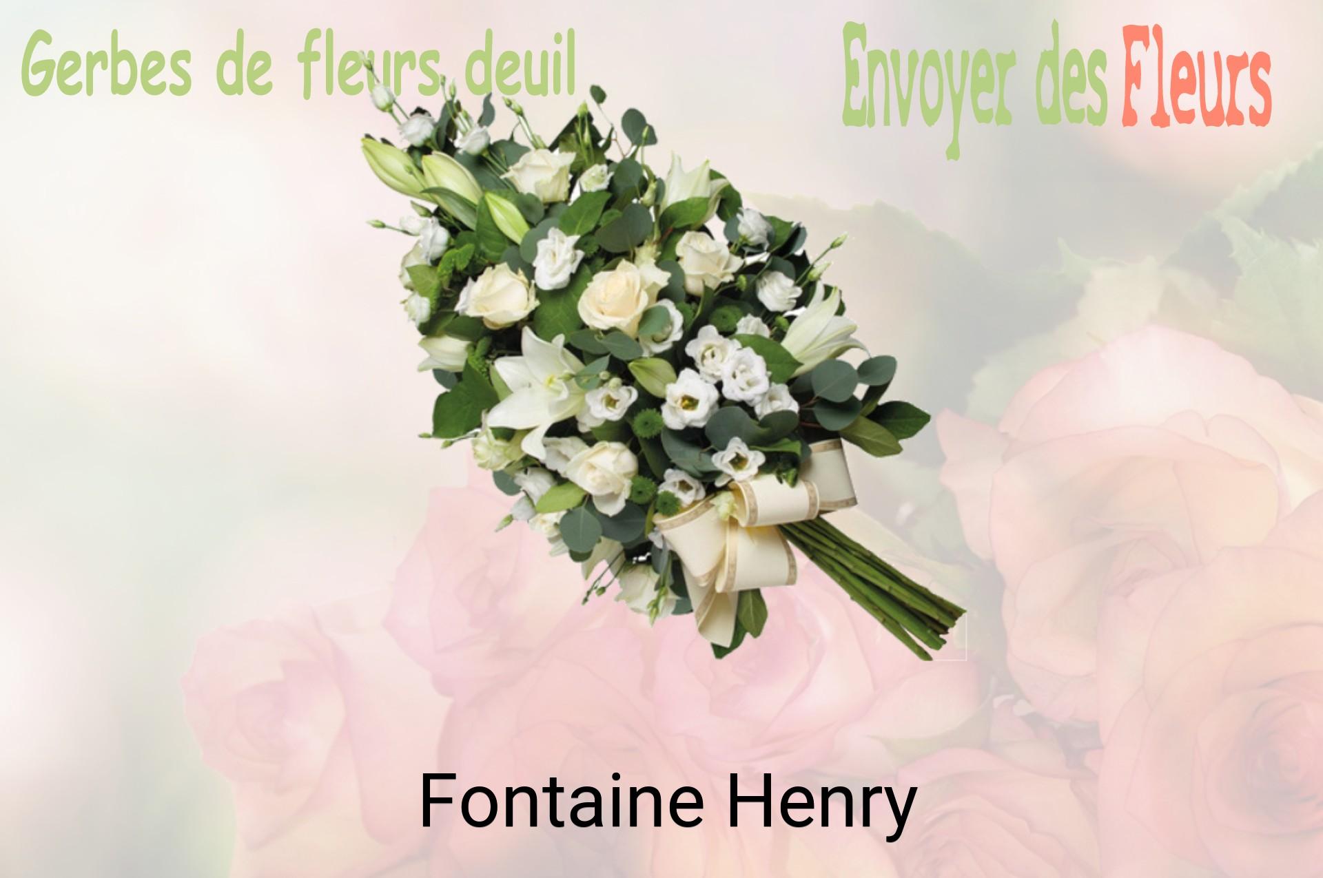 Gerbe de fleurs de deuil livrée à Fontaine-Henry